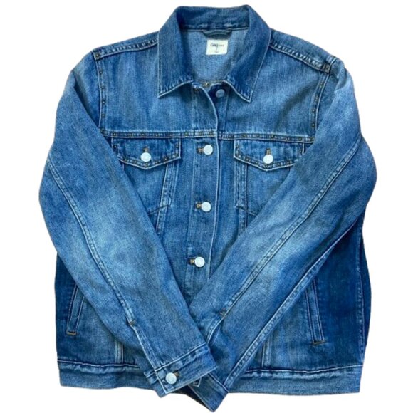 Gap 1969 Women's Iconic Jean Jacket Edgy Metal Studs, Classic Medium Fade, Large - Picture 4 of 15
